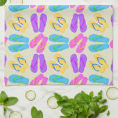 フリップフロップパターンのキッチンタオル キッチンタオル (折り畳み)