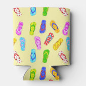 フリップフロップパターンピンククーラーボックス 缶クーラー (裏面)