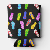 フリップフロップパターンブラッククーラーボックス 缶クーラー (裏面)