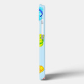 フリップフロップパターンブルーのケースメイトiPhoneケース Case-Mate iPhoneケース (裏面 / 左)