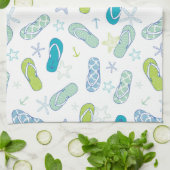 フリップフロップパターン キッチンタオル (折り畳み)