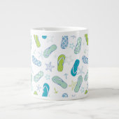 フリップフロップパターン ジャンボコーヒーマグカップ (正面)