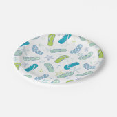 フリップフロップパターン ペーパープレート (アングル)