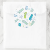 フリップフロップパターン ラウンドシール (バッグ)