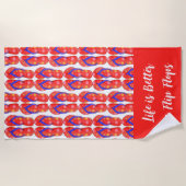 フリップフロップビーチタオル ビーチタオル (正面)