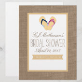 フリップフロップビーチブライダルシャワーレシピ分周器 (正面/裏面)