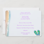 フリップフロップビーチ ブライダルシャワー 招待状 (裏面)