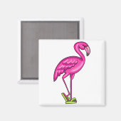 フリップフロップフラミンゴ マグネット (正面/裏面)
