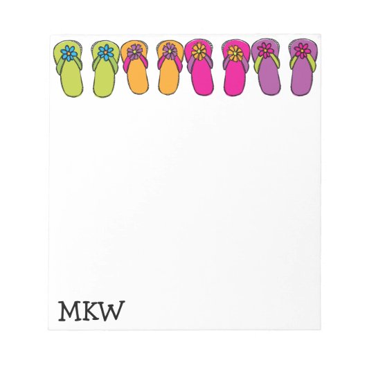 フリップフロップメモ帳 ノートパッド (正面)