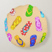 フリップフロップ型円枕 ラウンドクッション (裏面)