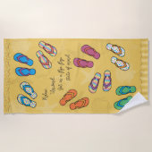 フリップフロップ明るいビーチタオル ビーチタオル (正面)