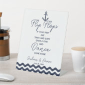 フリップフロップ航海のウェディングパーティープリント 台座サイン (インサイチュ)