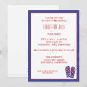 フリップフロップ7月4日 招待状 (正面/裏面)