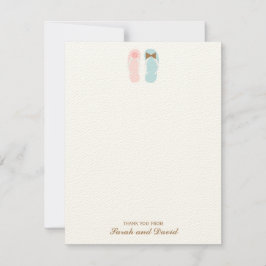 フリップフロップ ビーチ ウェディング フラット サンクスノート 招待状