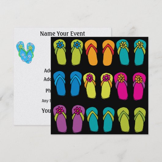 フリップフロップ - SRF 招待状 (正面/裏面)