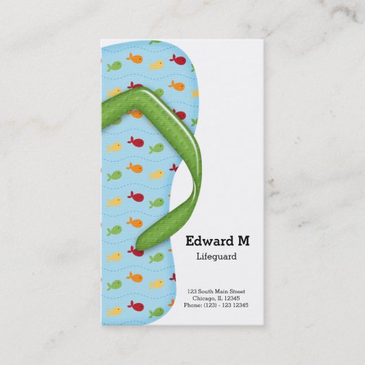 フリップフロップLifeguard 名刺 (正面)