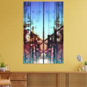 フリップ照明コンテンポラリーファインアート撮影 キャンバスプリント (インサイチュ (リビング))