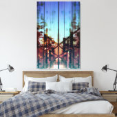 フリップ照明コンテンポラリーファインアート撮影 キャンバスプリント (インサイチュ (寝室))