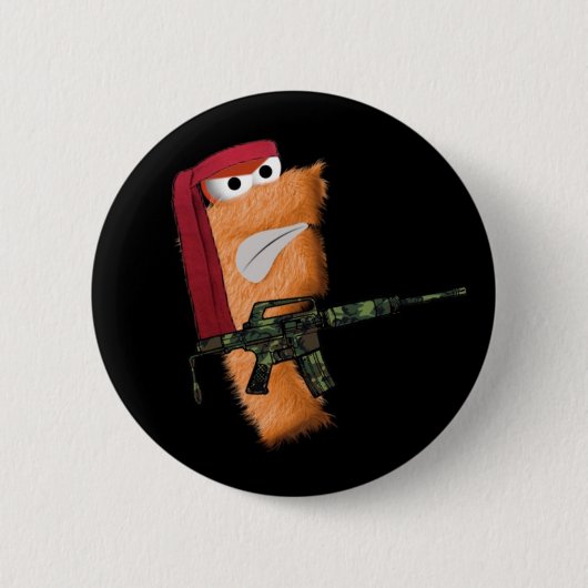 フリップboボタン(黒)! 缶バッジ (正面)