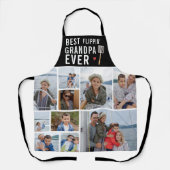 フリッ最高のピンじいちゃん |写真のコラージュ エプロン (正面)