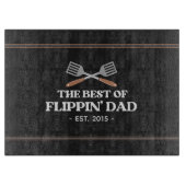 フリッ最高のピンパパヘラおもしろいレトロ カッティングボード (正面)