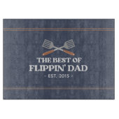 フリッ最高のピンパパヘラおもしろいレトロ カッティングボード (正面)