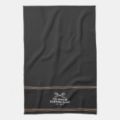 フリッ最高のピンパパヘラおもしろいレトロ キッチンタオル (縦)