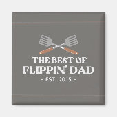 フリッ最高のピンパパヘラおもしろいレトロ マグネット (正面)