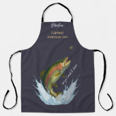 フリッ素晴らしピングパパフライ釣り子供の名前 エプロン (正面)
