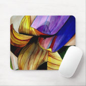 フリティラリアの紫の花のオリジナル水彩画 マウスパッド (マウス)