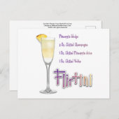 フリティーニパイナップルミモサカクテルレシピはがき ポストカード (正面/裏面)