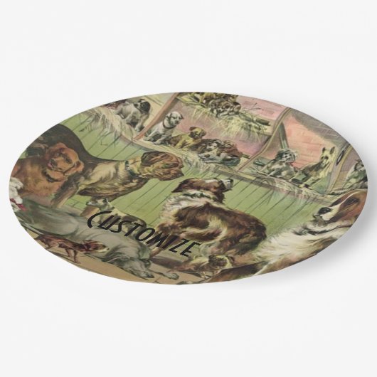 フリパーソナライズされたー・フレンズ愛犬家 ペーパープレート (アングル)