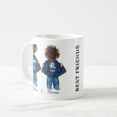 フリパーソナライズされた最高のーズARIES LEO GIRLジャン コーヒーマグカップ (正面左)