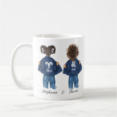 フリパーソナライズされた最高のーズARIES LEO GIRLジャン コーヒーマグカップ (左)