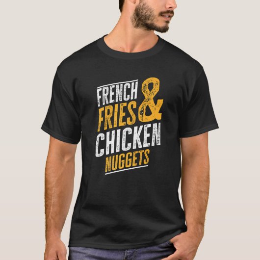 フリフランスのーズとチキンナゲット Tシャツ (正面)