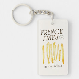 フリフランスのーズは私の愛の言語アクリルキーチェーン キーホルダー