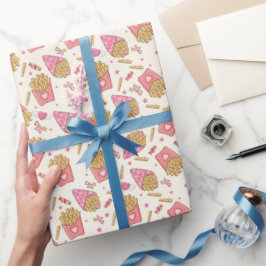 フリフランスのーズレトロバレンタイン ラッピングペーパー