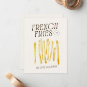 フリフランスのーズ好きおもしろい ノートカード (正面/裏面インサイチュ)