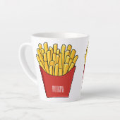 フリフランスのーズ漫画イラストレーション カフェラテマグ (左アングル)