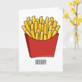 フリフランスのーズ漫画イラストレーション カード (黄色い花)