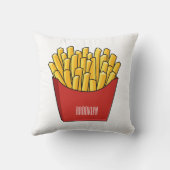 フリフランスのーズ漫画イラストレーション クッション (裏面)