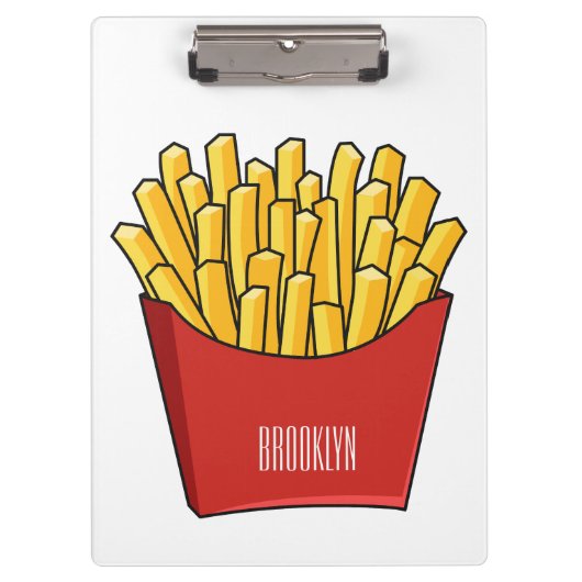 フリフランスのーズ漫画イラストレーション クリップボード (正面)