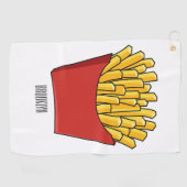 フリフランスのーズ漫画イラストレーション ゴルフタオル (横)