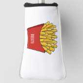 フリフランスのーズ漫画イラストレーション ゴルフヘッドカバー (回転90)