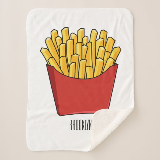 フリフランスのーズ漫画イラストレーション シェルパブランケット (正面)