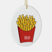 フリフランスのーズ漫画イラストレーション セラミックオーナメント (右)