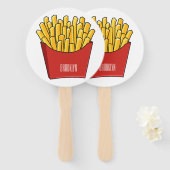 フリフランスのーズ漫画イラストレーション ハンドファン (正面&裏面)