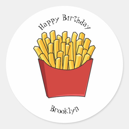 フリフランスのーズ漫画イラストレーション ラウンドシール (正面)