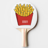 フリフランスのーズ漫画イラストレーション 卓球ラケット (裏面)