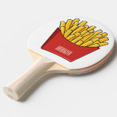 フリフランスのーズ漫画イラストレーション 卓球ラケット (正面アングル)